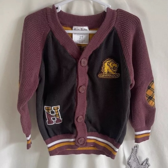 NEW w/Tags Warner Bros Harry Potter Button Down Sweater Gryffindor Hogwarts 2T - Picture 1 of 10